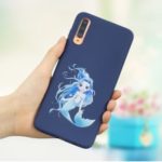 Pattern Printing Anti-fingerprint Matte TPU Phone Case for Samsung Galaxy A70 – Mermaid