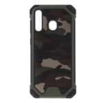 Camouflage Leather Coated PC TPU Shockproof Protective Shell for Samsung Galaxy A50 – Green