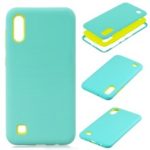 Shockproof Rubberized PC + Silicone Hybrid Phone Cover for Samsung Galaxy A10 – Baby Blue