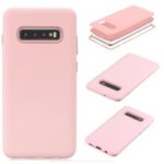Shock Resistant PC+Solicone Detachable 2-in-1 Rubberized Hybrid Phone Cover for Samsung Galaxy S10 Plus – Pink