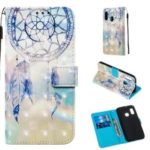 3D Painting Pattern Leather Phone Case with Card Wallet Slots for Samsung Galaxy A20e / A10e – Dream Catcher