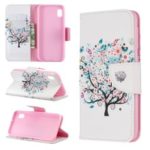 Printing Style PU Leather Flip Stand Phone Case for Samsung Galaxy A20e / A10e – Flowered Tree