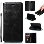 Auto-absorbed Crazy Horse Texture PU Leather Stand Case for Samsung Galaxy A10 / M10 – Black