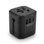Multi-function High-power AC 4.5A USB+3A Type-C Port EU/US/UK/AU Wall Travel Charger Adapter Converter – Black