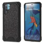 Glitter Powder Anti-drop PC + TPU Hybrid Phone Cover for Huawei P30 Pro – Black