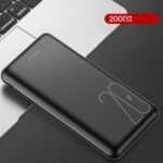 USAMS US-CD80 PB19 Dual USB 20000mAh Power Bank – Black