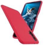 Jazz Series Twill Texture TPU Phone Cover for Huawei Honor View 20 / Honor V20 – Red