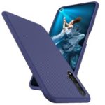 Jazz Series Twill Texture TPU Phone Cover for Huawei Honor View 20 / Honor V20 – Dark Blue
