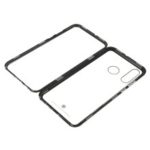 Detachable All-wrapped Magnetic Metal Frame + Tempered Glass Protection Case Cover for Huawei P30 Lite / Nova 4e – Black