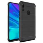 IMAK Vega Carbon Fiber Texture Brushed TPU Phone Case for Huawei Nova 5i / P Smart Z / Y9 Prime 2019 – Black