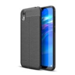 Litchi Grain Soft TPU Cell Phone Case for Huawei Y5 (2019) / Honor 8S – Black