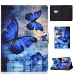 Shock-proof Pattern Printing Card Slot PU Leather Tablet Casing for Huawei MediaPad T5 10 – Blue Butterflies
