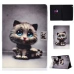 Shock-proof Pattern Printing Card Slot PU Leather Tablet Casing for Huawei MediaPad T5 10 – Cat with Blue Eyes