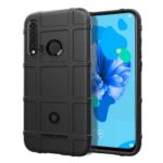Anti-fall Rugged Square Grid Texture TPU Protective Case for Huawei P20 lite (2019) – Black