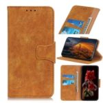Vintage Style Leather Wallet Case for Huawei P20 lite (2019) – Brown