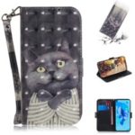Pattern Printing Light Spot Decor Leather Wallet Phone Casing with Strap for Huawei P20 lite (2019) – Fierce Panda