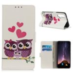 Pattern Printing Stand Leather Mobile Cover for Huawei nova 5 / nova 5 Pro – Sweet Owl Family