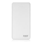 RXR-201 10000mAh Power Bank Portable Charger with Dual USB Outputs for Apple Samsung Huawei Etc – White