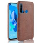Crocodile Texture PU Leather+PC Phone Cover for Huawei P20 lite (2019) / nova 5i – Brown
