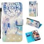 3D Painting Style Leather Phone Shell for Huawei Y7 (2019) / Y7 Prime (2019) / Enjoy 9 / Y7 Pro (2019) – Blue Dream Catcher