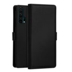 DZGOGO Milo Series Leather Wallet Case for Huawei Honor 20 Pro – Black