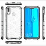Honeycomb Shock Absorber TPU + PC + Silicone Phone Cover for Huawei Y9 (2019) – White