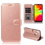 Extreme Series Wallet Stand Folio PU Leather Phone Cover for Xiaomi Redmi 7 – Rose Gold