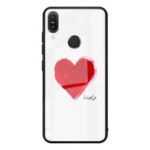 Pattern Printing Tempered Glass + TPU Cell Phone Back Shell for Asus Zenfone Max (M2) ZB633KL – Lovely Letter and Heart