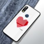 Pattern Printing Tempered Glass + TPU Hybrid Case for Asus Zenfone Max Pro (M2) ZB631KL – Lovely Letter and Heart