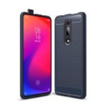 Carbon Fibre Brushed TPU Case for Xiaomi Redmi K20 / Mi 9T / Redmi K20 Pro / Mi 9T Pro – Dark Blue