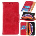 Crazy Horse Texture Magnetic Wallet PU Leather Phone Case for Xiaomi Mi Mix 3 5G – Red