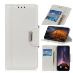 Cowhide Texture Wallet Stand PU Leather Phone Shell for Xiaomi Mi Mix 3 5G – White
