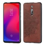 Imprint Mandala Flower PU Leather Coated PC + TPU Hybrid Case for Xiaomi Redmi K20 / Mi 9T / Redmi K20 Pro / Mi 9T Pro – Brown