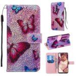 Glitter Sequins Pattern Printing Leather Phone Cover for Xiaomi Redmi K20 / K20 Pro / Mi 9T / Mi 9T Pro – Butterfly