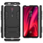 Plastic+TPU Hybrid Phone Shell with Kickstand for Xiaomi Redmi K20 / K20 Pro / Mi 9T / Mi 9T Pro – Black