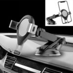 Car Phone Holder Stand New Suction Cup Type Gravity Creative Adjustable Telescopic Car Phone Mount – Silver