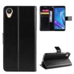 Crazy Horse Leather Wallet Case for Asus ZenFone Live (L1) ZA550KL / Live (L2) – Black