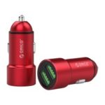 ORICO UPM-2U Dual USB Smart Car Charger for iPhone Samsung Huawei etc. – Red