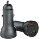 ORICO UPF-Q2 Dual USB Rapid Car Charger for iPhone Samsung Huawei etc. – Black