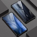 High-Quality Metal Frame + Glass Back Phone Case for OPPO Reno 10x Zoom – Black