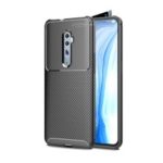 Carbon Fiber Texture TPU Phone Case Anti-drop for OPPO Reno 10x Zoom – Black