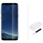 RURIHAI 3D Full Glue Complete Covering UV Liquid Tempered Glass Screen Film + UV Lamp for Samsung Galaxy S8 – Transparent