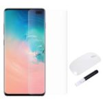 RURIHAI 3D Full Glue UV Liquid Tempered Glass Screen Film +Reusable UV Lamp for Samsung Galaxy S10 Plus – Transparent