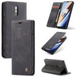CASEME Auto-absorbed Leather Flip Wallet Case for OnePlus 7 – Black