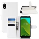 Litchi Texture Wallet Leather Stand Phone Case for Wiko Jerry 4 – White
