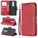 PU Leather Wallet Phone Case for Nokia 4.2 (2019) – Red