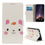 Pattern Printing Wallet Stand PU Leather Phone Case for Nokia 2.2 – Animal Face and Carrot