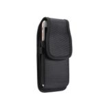 Universal Clip Oxford Cloth Hanging Waist Bag Card Holder Pouch Men Mobile Phone Bag for 5.7-6.3 inch Smartphones – Black