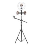 F-531F3+ Microphone Holder Stand Video Photography Ring Fill Light Phone Broadcast Bracket Kit for Live Streaming – Black