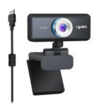 HXSJ S90 HD Webcam 720P Web Cam 360 Degree Rotating PC Camera Video Call Recording with Microphone – Black
